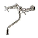 Essex Two-Handle 2-Hole Wall Mount Bathroom Faucet