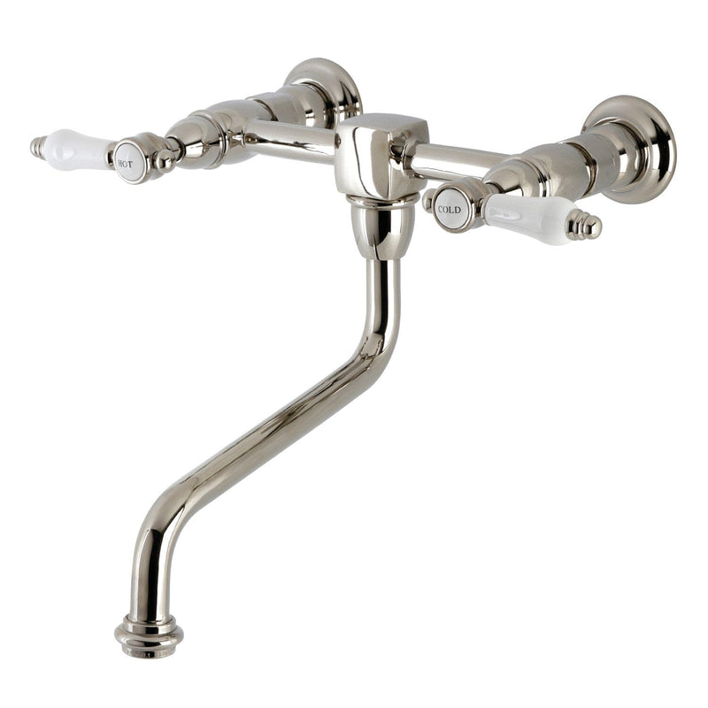 Bel-Air Double-Handle 2-Hole Wall Mount Bathroom Faucet