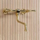 Heritage Double-Handle 2-Hole Wall Mount Bathroom Faucet