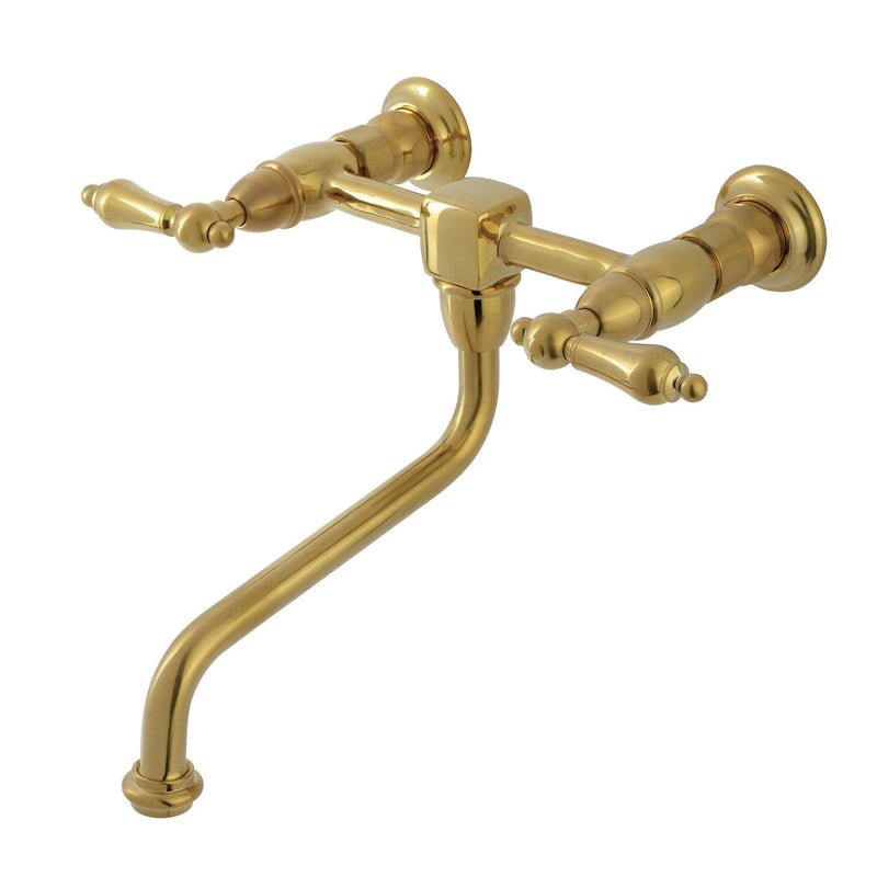 Heritage Double-Handle 2-Hole Wall Mount Bathroom Faucet
