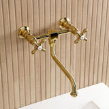 Heritage Double-Handle 2-Hole Wall Mount Bathroom Faucet