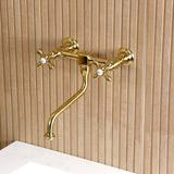 Heritage Double-Handle 2-Hole Wall Mount Bathroom Faucet