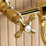 Heritage Double-Handle 2-Hole Wall Mount Bathroom Faucet