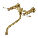 Bel-Air Double-Handle 2-Hole Wall Mount Bathroom Faucet