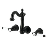 Bel-Air Double-Handle 3-Hole Wall Mount Bathroom Faucet