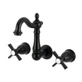 Millennium Double-Handle 3-Hole Wall Mount Bathroom Faucet