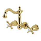 Millennium Double-Handle 3-Hole Wall Mount Bathroom Faucet
