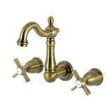 Millennium Double-Handle 3-Hole Wall Mount Bathroom Faucet