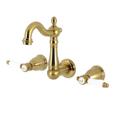 Bel-Air Double-Handle 3-Hole Wall Mount Bathroom Faucet