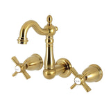 Millennium Double-Handle 3-Hole Wall Mount Bathroom Faucet