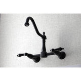 Duchess Double-Handle 2-Hole Wall-Mount Bridge Kitchen Faucet