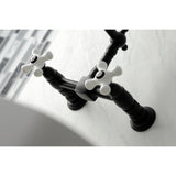 Heritage Double-Handle 2-Hole Wall-Mount Bridge Kitchen Faucet