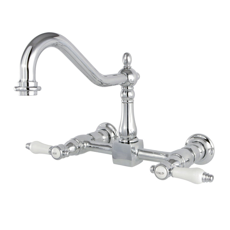 Bel-Air Double-Handle Wall-Mount Bridge Kitchen Faucet