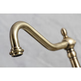 Duchess Double-Handle 2-Hole Wall-Mount Bridge Kitchen Faucet