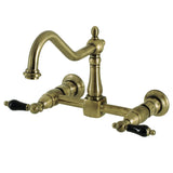 Duchess Double-Handle 2-Hole Wall-Mount Bridge Kitchen Faucet
