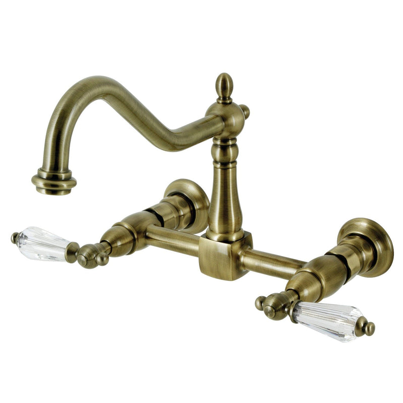 Wilshire Double-Handle 2-Hole Wall-Mount Bridge Kitchen Faucet