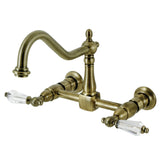 Wilshire Two-Handle 2-Hole Wall Mount Bridge Kitchen Faucet