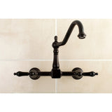 Duchess Double-Handle 2-Hole Wall-Mount Bridge Kitchen Faucet