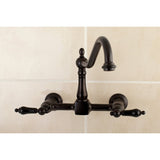 Duchess Double-Handle 2-Hole Wall-Mount Bridge Kitchen Faucet