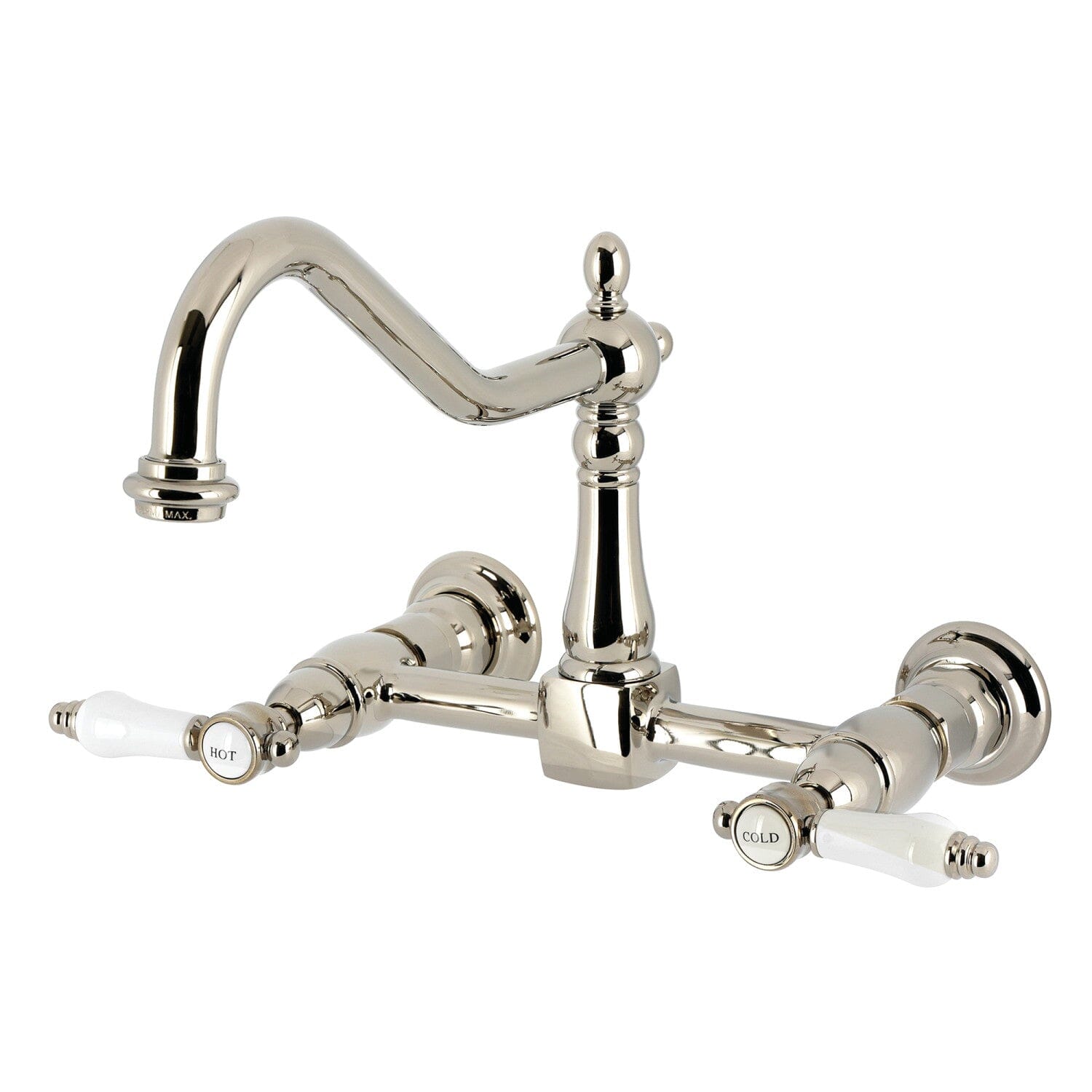 Bel-Air Double-Handle Wall-Mount Bridge Kitchen Faucet