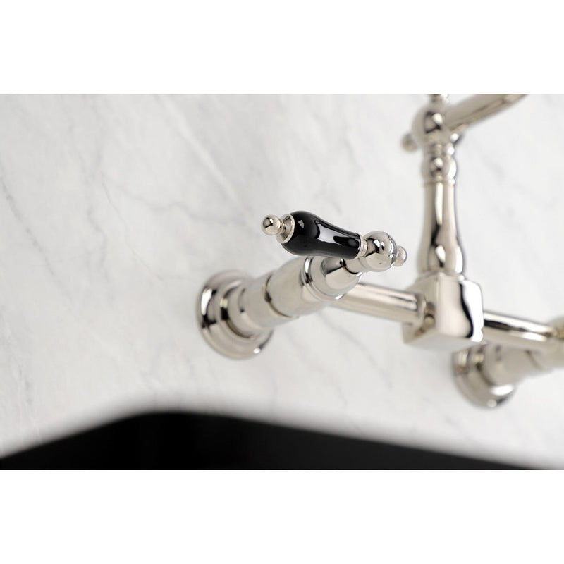 Duchess Double-Handle 2-Hole Wall-Mount Bridge Kitchen Faucet