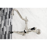 Duchess Double-Handle 2-Hole Wall-Mount Bridge Kitchen Faucet