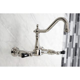 Duchess Double-Handle 2-Hole Wall-Mount Bridge Kitchen Faucet