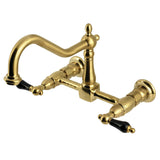 Duchess Double-Handle 2-Hole Wall-Mount Bridge Kitchen Faucet