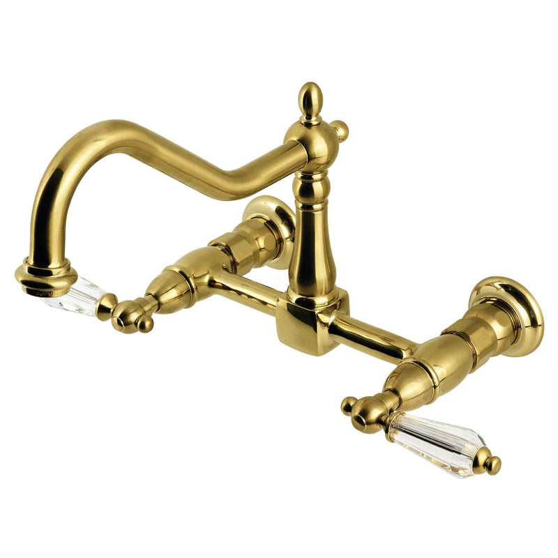 Wilshire Double-Handle 2-Hole Wall-Mount Bridge Kitchen Faucet