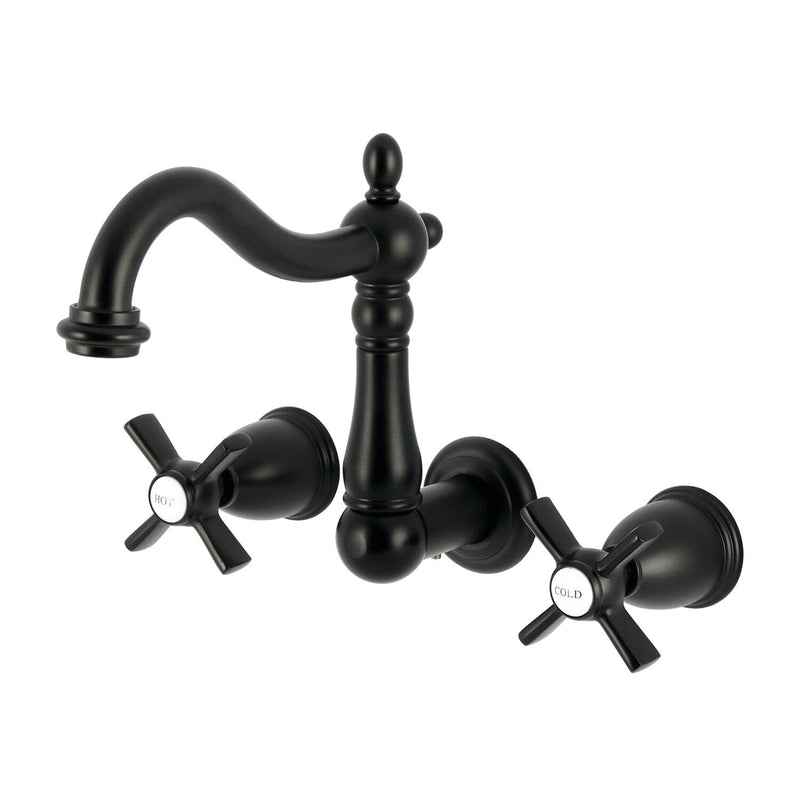 Millennium Double-Handle 3-Hole Wall Mount Bathroom Faucet