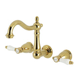 Bel-Air Double-Handle 3-Hole Wall Mount Bathroom Faucet