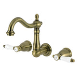 Bel-Air Double-Handle 3-Hole Wall Mount Bathroom Faucet
