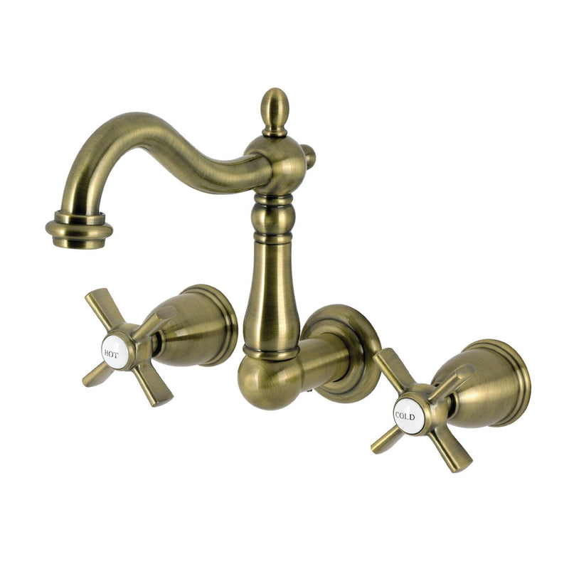 Millennium Double-Handle 3-Hole Wall Mount Bathroom Faucet