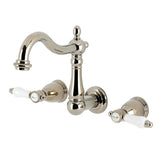 Bel-Air Double-Handle 3-Hole Wall Mount Bathroom Faucet