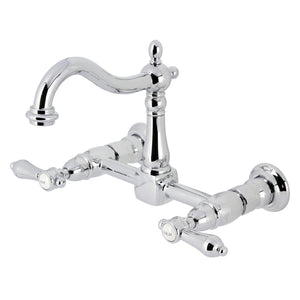 Heirloom Two-Handle 2-Hole Wall Mount Kitchen Faucet