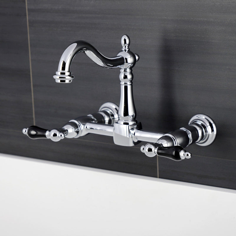 Duchess Double-Handle 2-Hole Wall-Mount Bridge Kitchen Faucet