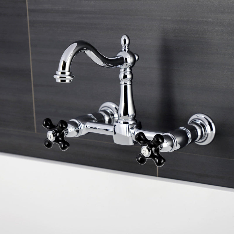Duchess Double-Handle 2-Hole Wall-Mount Bridge Kitchen Faucet