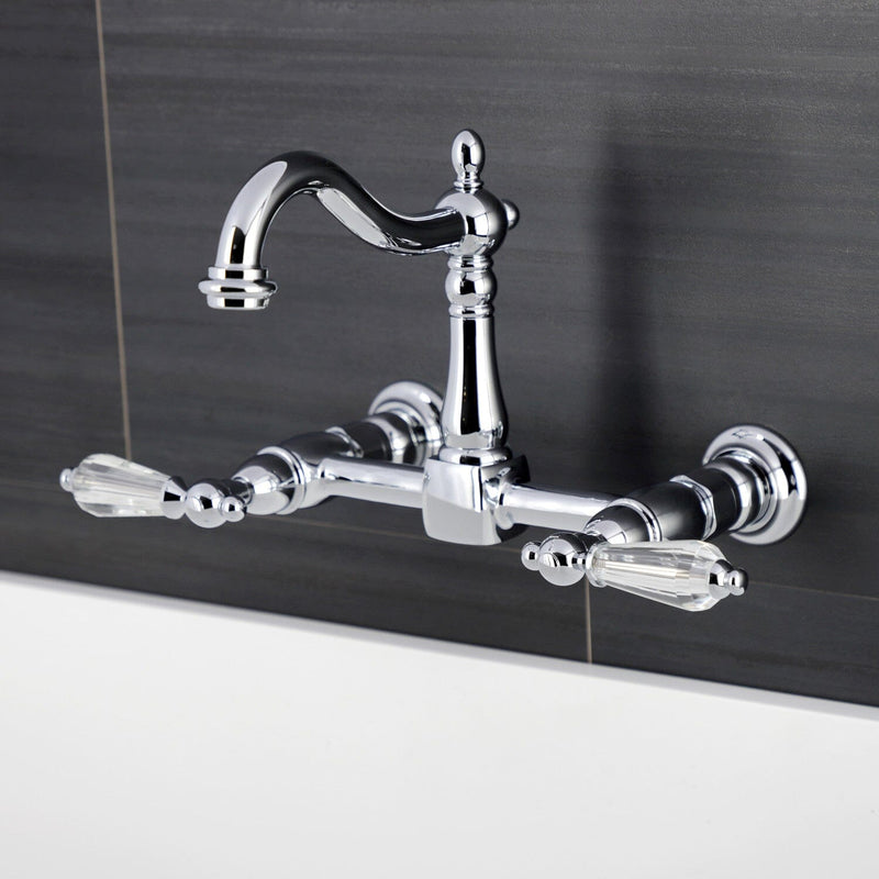 Willshire Double-Handle Wall-Mount Bridge Kitchen Faucet