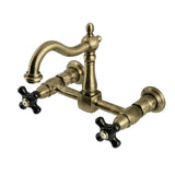 Duchess Double-Handle 2-Hole Wall-Mount Bridge Kitchen Faucet