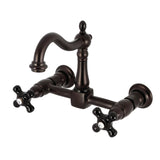 Duchess Double-Handle 2-Hole Wall-Mount Bridge Kitchen Faucet