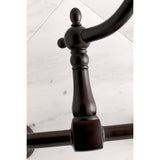 Heritage Double-Handle 2-Hole Wall-Mount Bridge Kitchen Faucet