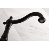 Heritage Double-Handle 2-Hole Wall-Mount Bridge Kitchen Faucet