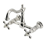 Heritage Double-Handle 2-Hole Wall-Mount Bridge Kitchen Faucet