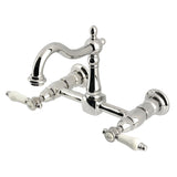 Bel-Air Double-Handle 2-Hole Wall-Mount Bridge Kitchen Faucet
