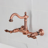 Heritage Double-Handle 2-Hole Wall-Mount Bridge Kitchen Faucet