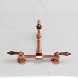 Heritage Double-Handle 2-Hole Wall-Mount Bridge Kitchen Faucet