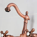 Heritage Double-Handle 2-Hole Wall-Mount Bridge Kitchen Faucet