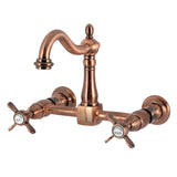 Essex Two-Handle 2-Hole Wall Mount Bridge Kitchen Faucet
