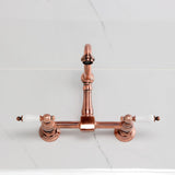Heritage Double-Handle 2-Hole Wall-Mount Bridge Kitchen Faucet