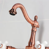 Heritage Double-Handle 2-Hole Wall-Mount Bridge Kitchen Faucet